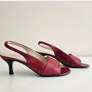 Casual Corner Slingback Red Women's Sandal Heels